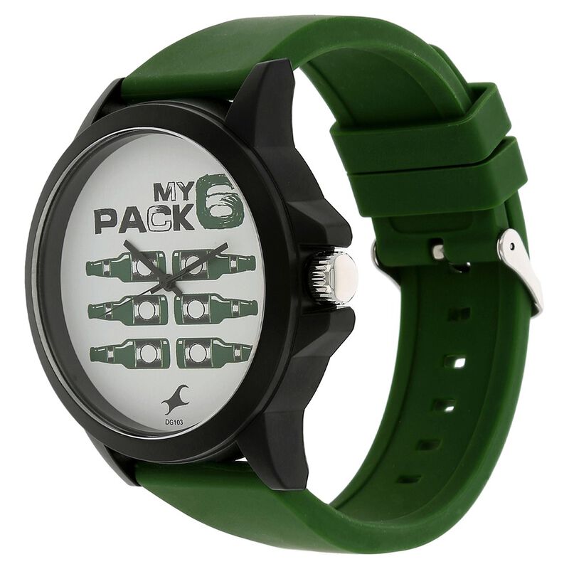 Fastrack Quartz Analog White Dial Plastic Strap Watch for Unisex