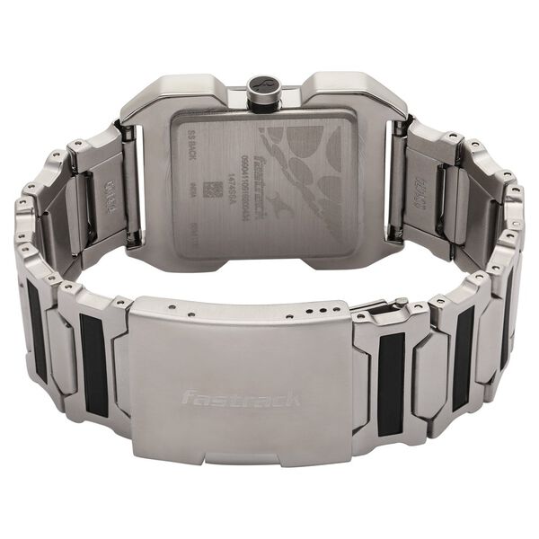 Fastrack Hitlist Quartz Analog with Date Black Dial Stainless Steel Strap Watch for Guys - image number 4