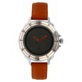 Fastrack Quartz Analog Orange Dial Stainless Steel Strap Watch for Girls