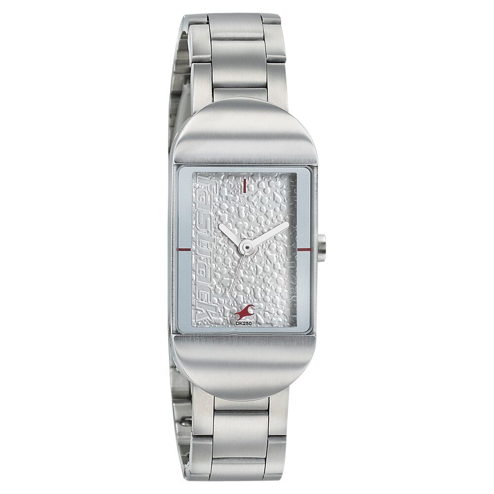 Fastrack steel chain new arrivals silver analog watch