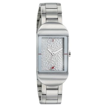 Fastrack Go Skate Quartz Analog Silver Dial Stainless Steel Strap Watch for Girls
