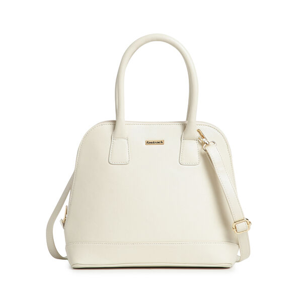 Fastrack Structured Satchel Bag for Women | Classic Bag for Girls, Ladies, Women |� Spacious Bag for College, Work Made of High Quality Faux Leather (White) - image number 0