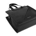 Fastrack Sling Satchel with Patent Faux-Leather Texture in Black - image number 6