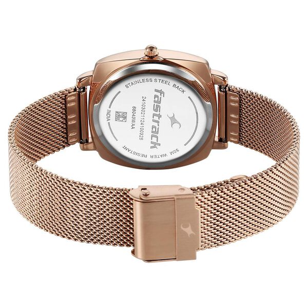 Fastrack Stunners X Quartz Analog Green Dial Stainless Steel Strap Watch For Girls - image number 4