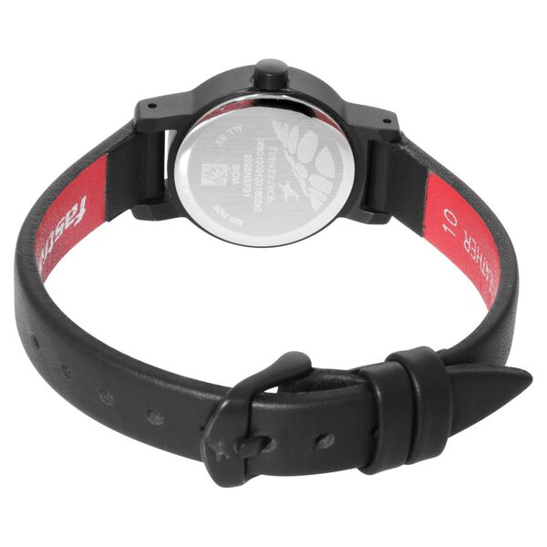 Fastrack Hitlist Quartz Analog with Date Black Dial Leather Strap Watch for Girls - image number 4