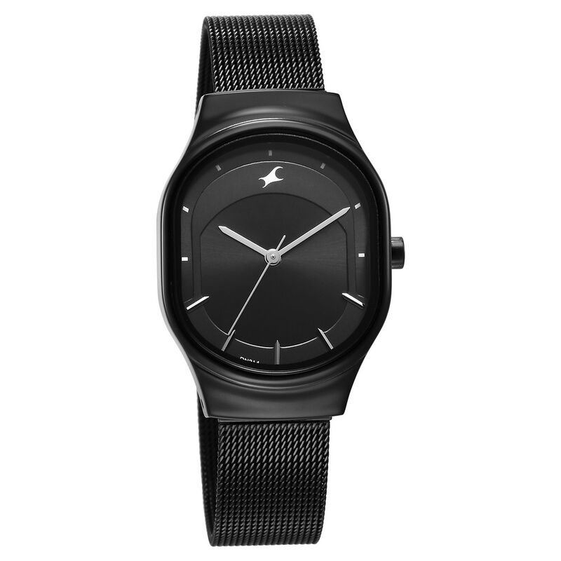 Buy Online Fastrack Snob X Black Dial Stainless Steel Strap Watch