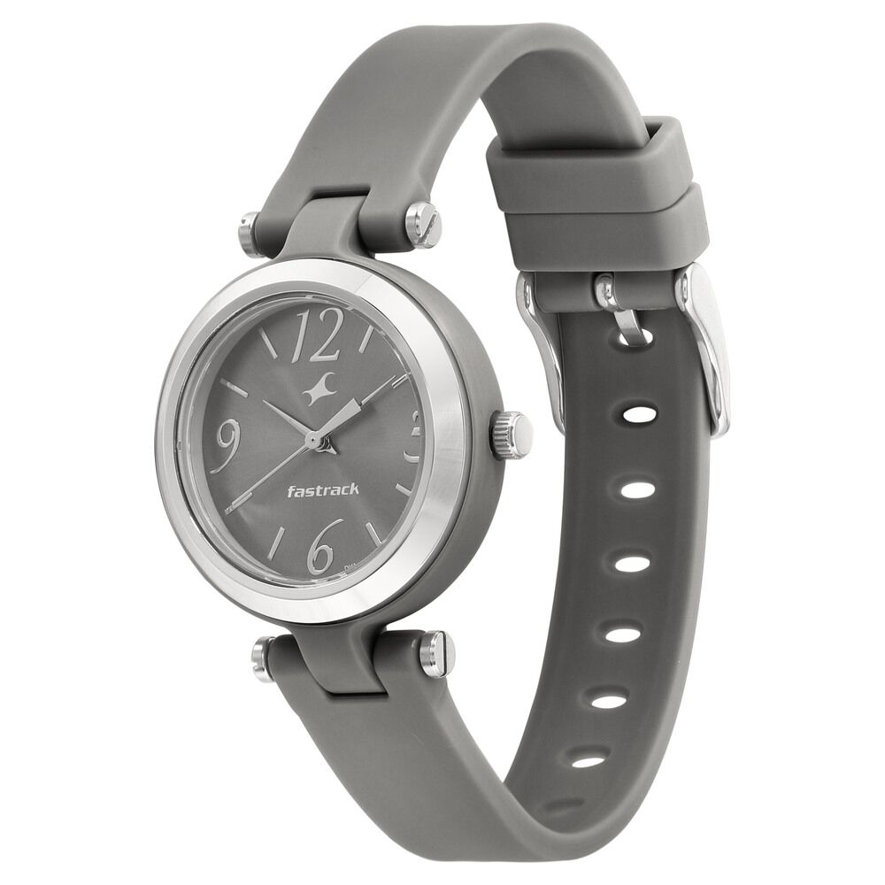 Trendies grey dial silicone strap watch top