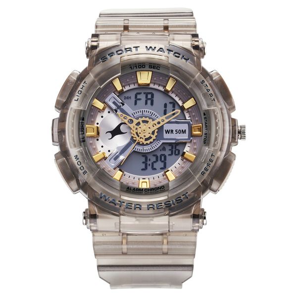 Fastrack StreetStyle Digital Dial Translucent Grey PU Strap Watch For Guys - image number 0