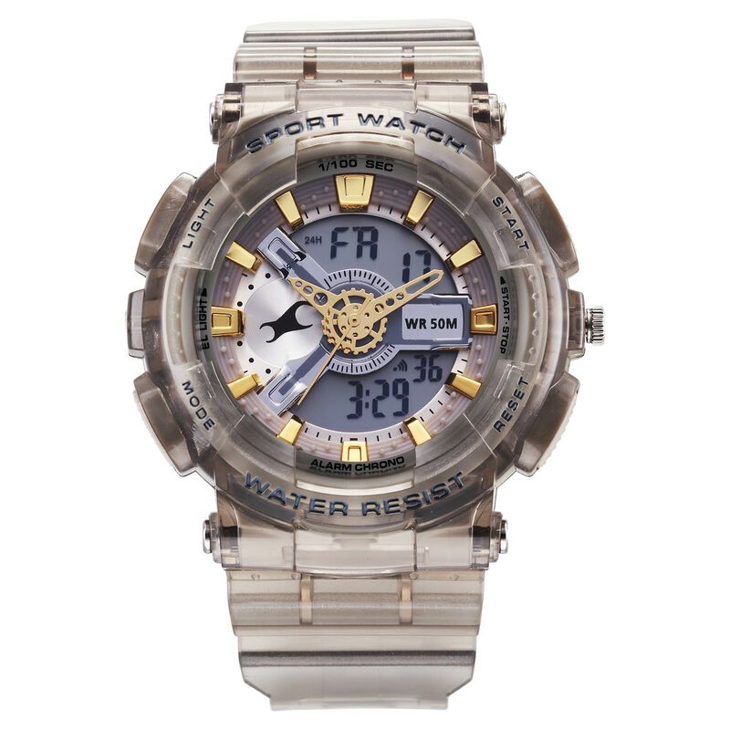 Buy Online Fastrack StreetStyle Digital Dial Translucent Grey PU