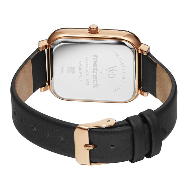 Fastrack Vyb Muse Quartz Analog Black Dial Leather Strap Watch for Girls - image number 5