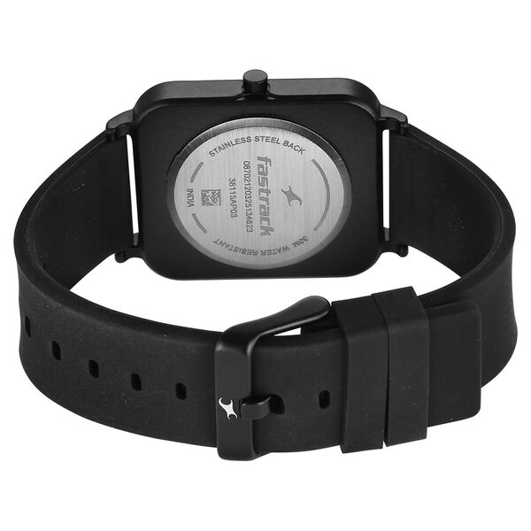 Fastrack Hype Neo Chic Quartz Analog Black Dial Silicone Strap Watch For Unisex - image number 4