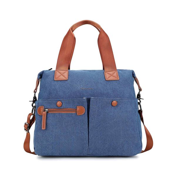 Denim Edge Satchel - image number 1