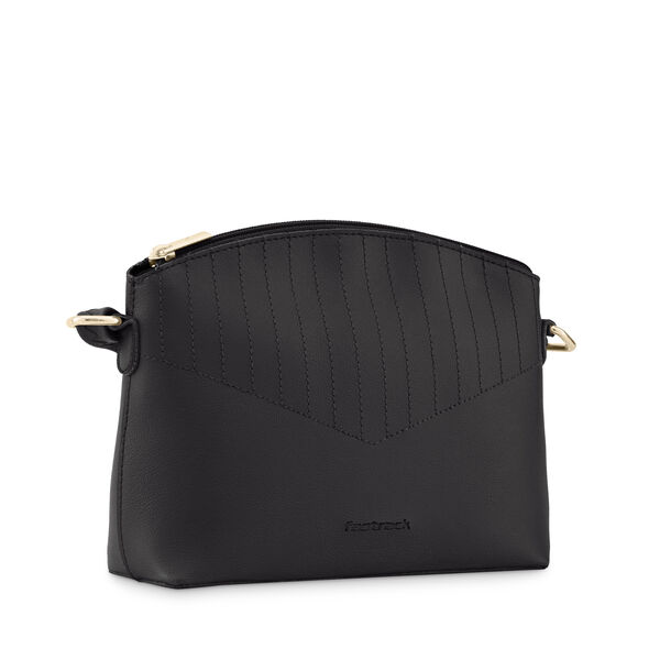 Fastrack Black Quilted Sling Bag for Women - image number 3