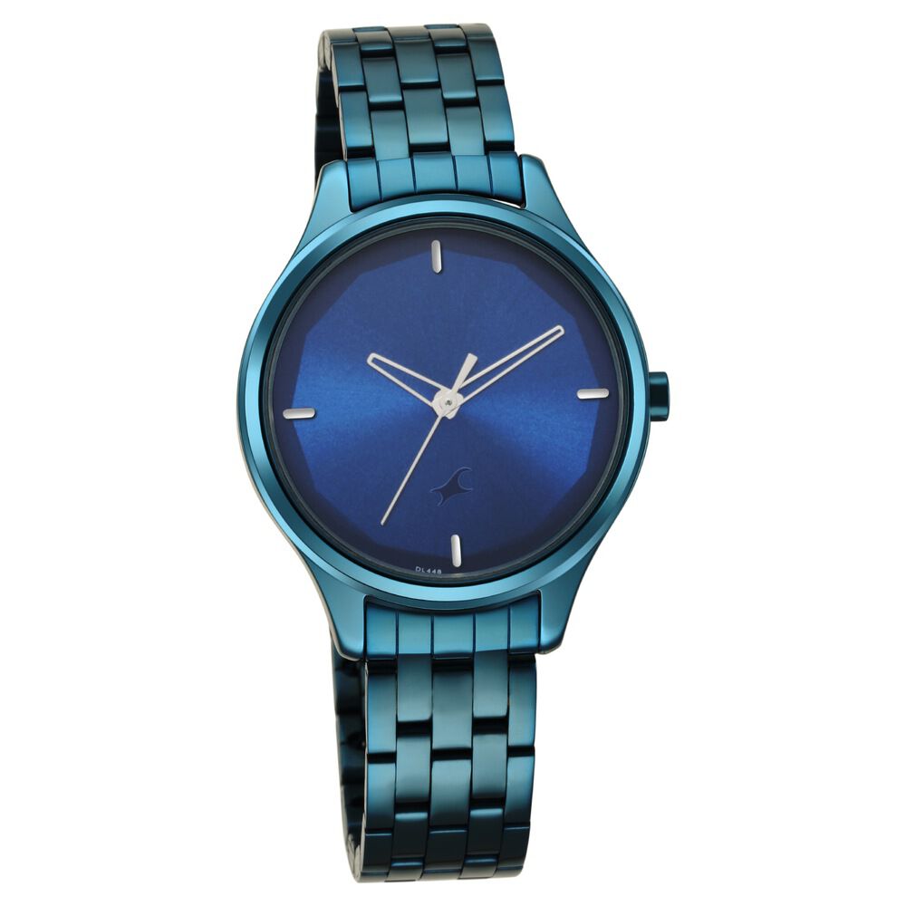 Buy Online Fastrack Stunners Quartz Analog Blue Dial Metal Strap Watch for Girls ns6248qm01 Fastrack