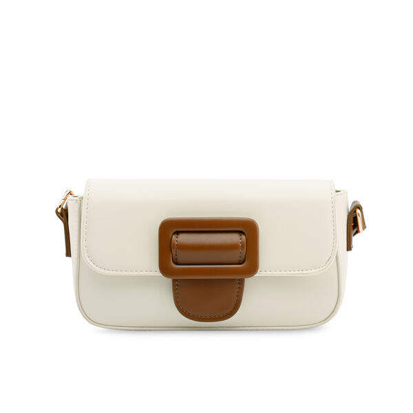 Fastrack Casual Sling Bag with Buckle Detail in White - image number 2