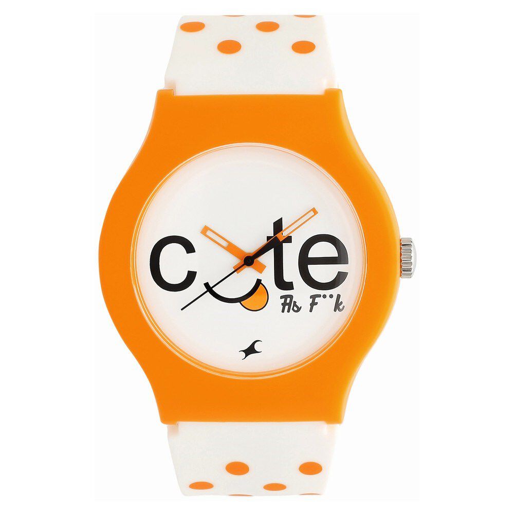 Buy Online Fastrack Quartz Analog White Dial Silicone Strap Watch for Unisex ns38024pp34 Fastrack
