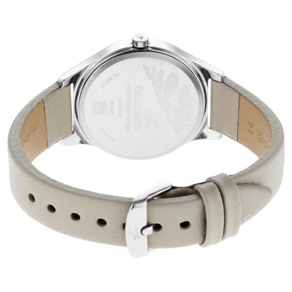Fastrack Stunners Quartz Analog White Dial Leather Strap Watch for Girls - image number 4