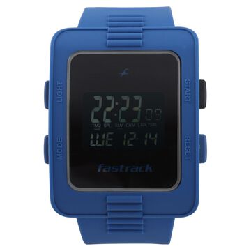 Fastrack Digital Grey Dial Silicone Strap Watch for Guys
