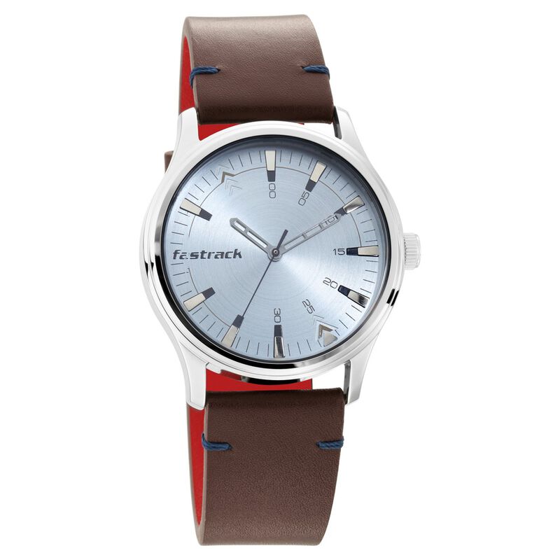 Buy Online Fastrack I Love Me Quartz Analog Blue Dial Leather