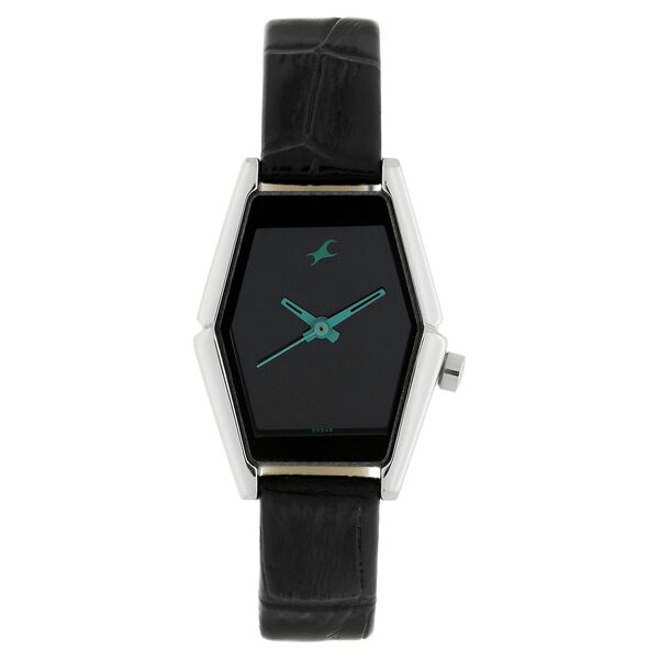 Fastrack Quartz Analog Black Dial Leather Strap Watch for Girls - image number 0