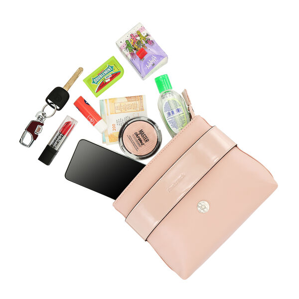 Fastrack Casual Sling Bag with Adjustable Sling in Pink - image number 6