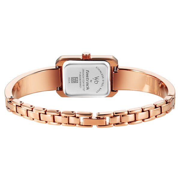 Vyb Diva By Fastrack Quartz Analog Pink Dial Metal Strap Watch For Girls - image number 6