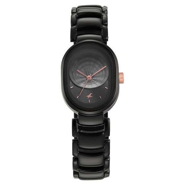 Fastrack Uptown Retreat Quartz Analog Black Dial Metal Strap Watch for Girls - image number 2