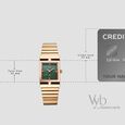Vyb Showstopper By Fastrack Quartz Analog Green Dial Rose Gold Stainless Steel Strap Watch For Girls - image number 3