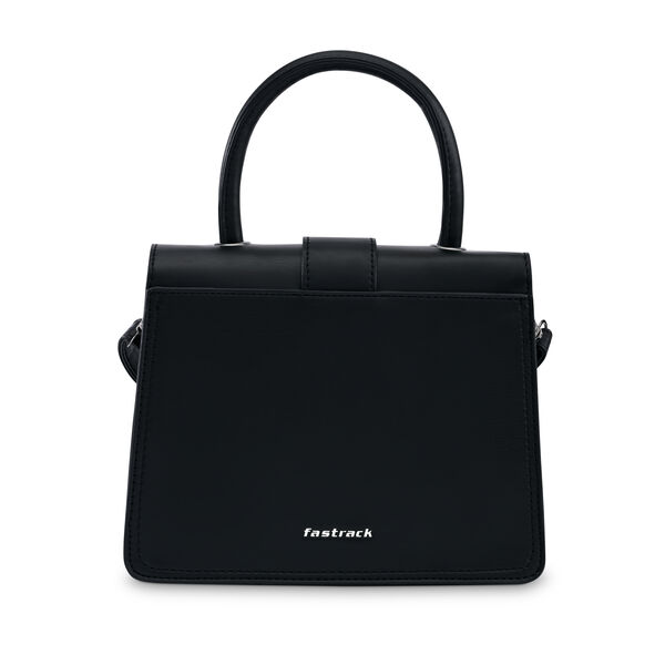 Fastrack Solid Structured Satachel  in Black - image number 4
