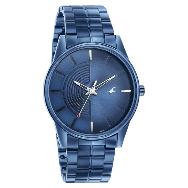 Fastrack Stunnerse Quartz Analog Blue Dial With Blue Metal Strap Watch for Guys - image number 1