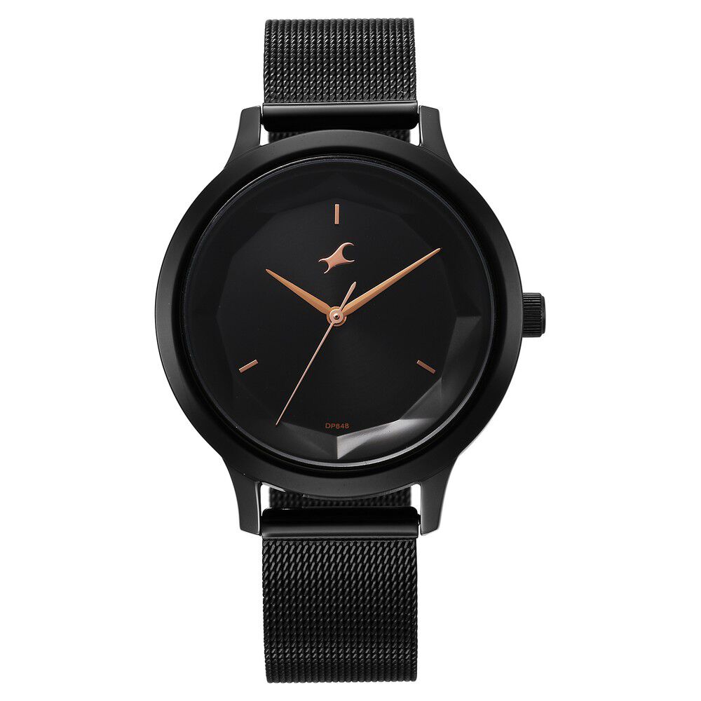 Buy Online Fastrack Fleek Quartz Analog Black Dial Stainless Steel Strap Watch For Girls 6210nm04 Fastrack