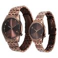 Fastrack Mixmatched Quartz Analog Brown Dial With Brown Metal Strap Watch For Couple - image number 2