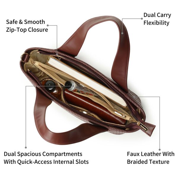 Mocha Plait Satchel - image number 3