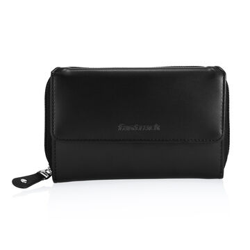 Fastrack Jet Black Zip around Wallet