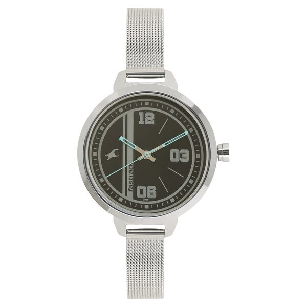 Fastrack Varsity Quartz Analog Black Dial Stainless Steel Strap Watch for Girls - image number 0