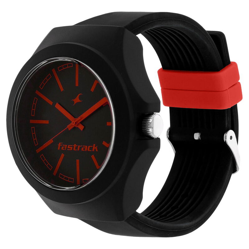 Fastrack Quartz Analog Black Dial Plastic Strap Watch for Unisex