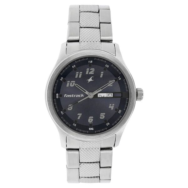 Fastrack Quartz Analog Blue Dial Metal Strap Watch for Guys - image number 0