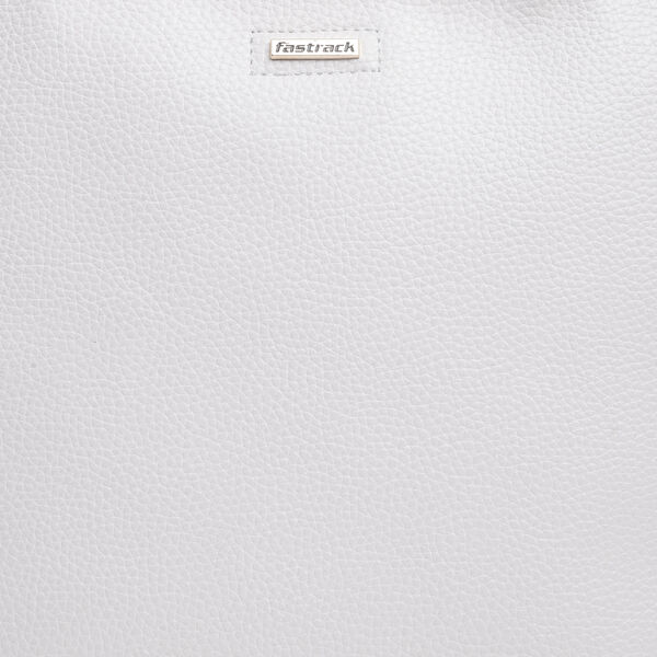 Fastrack Stylish Textured Tote Bag for Women | Trendy Casual Bag for Ladies, Women, Girls | Everyday College Bag Made of High-Quality Faux Leather (White) - image number 9