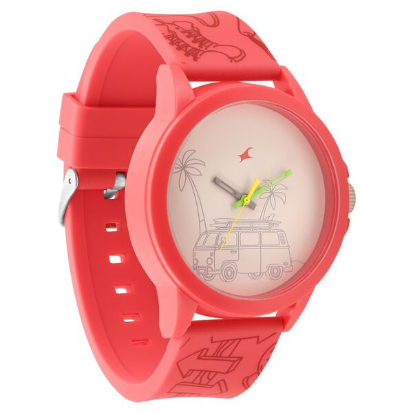 Fastrack Quartz Analog Grey Dial Silicone Strap Watch for Unisex - image number 1