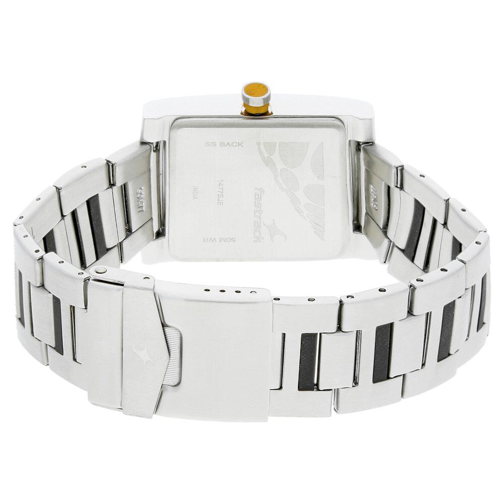 Fastrack Quartz Analog Grey Dial Stainless Steel Strap Watch for Guys