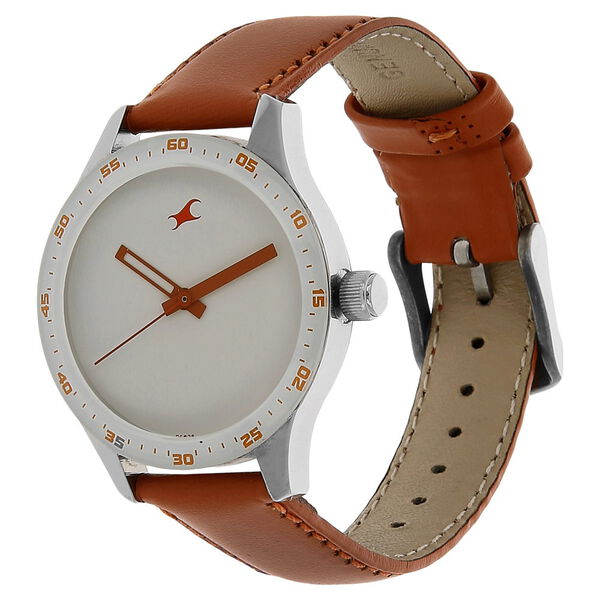 Fastrack Quartz Analog White Dial Leather Strap Watch for Girls - image number 1