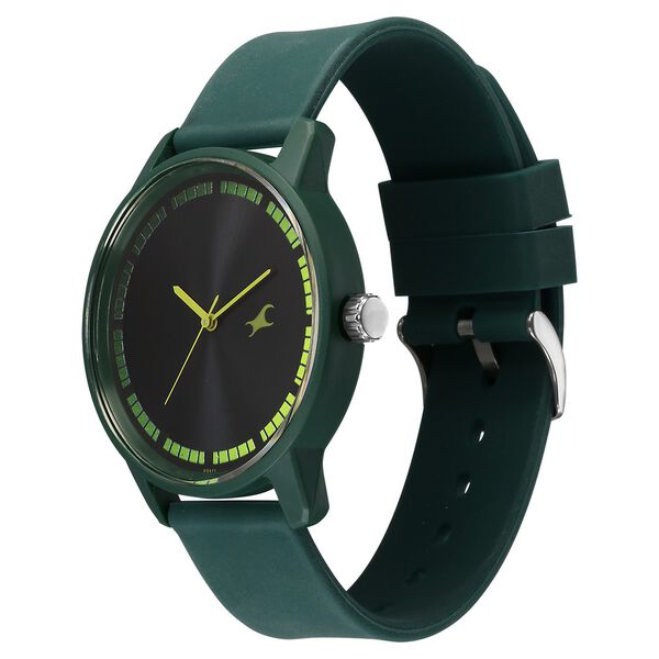 Fastrack Tees Urbanique Quartz Analog Black Dial Silicone Strap watch For Guys - image number 2