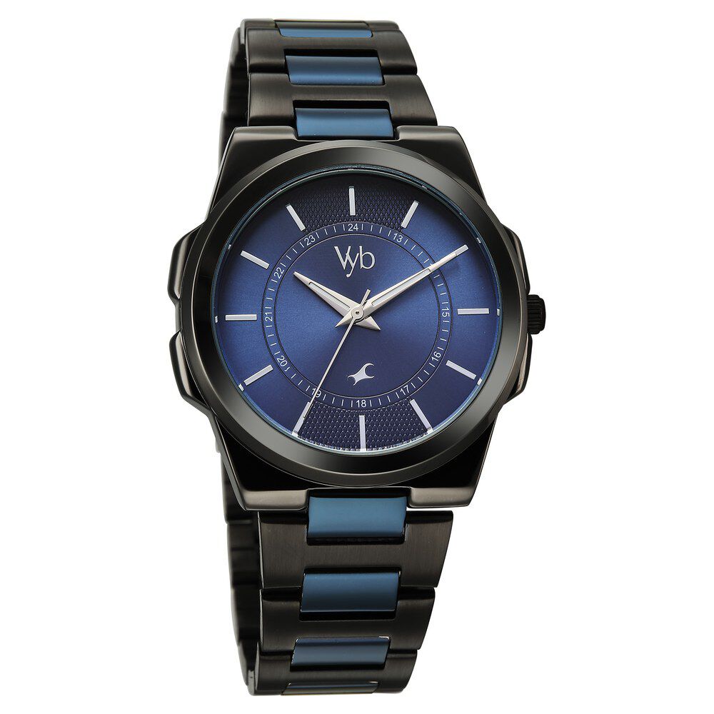 Buy Online Vyb Nimbus By Fastrack Quartz Analog Blue Dial Two