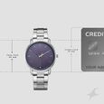 Fastrack Stunners Quartz Analog Purple Dial Silver Stainless Steel Strap Watch For Guys - image number 3