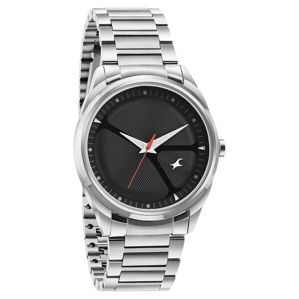 Fastrack MetaWe Quartz Analog Black Dial Stainless Steel Strap Watch For Guys - image number 1