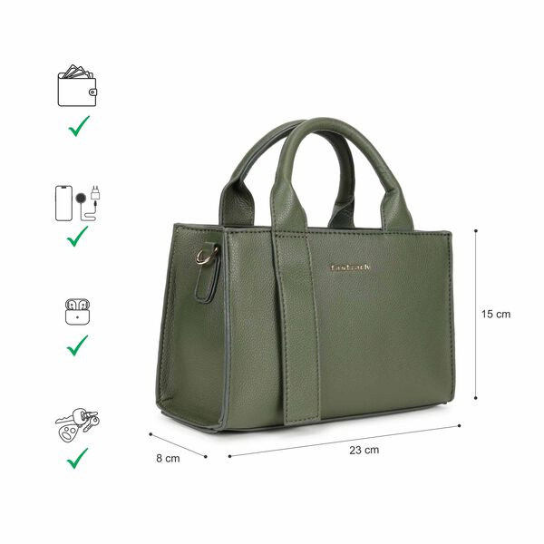 Chic olive satchel - image number 8