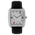 Fastrack Quartz Analog Silver Dial Leather Strap Watch for Guys