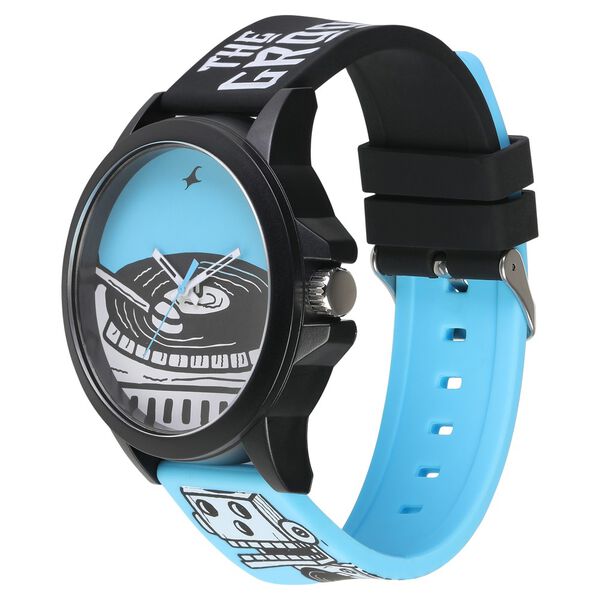 Fastrack Wicked Lines Quartz Analog Multicoloured Dial Silicone Strap Unisex Watch - image number 2