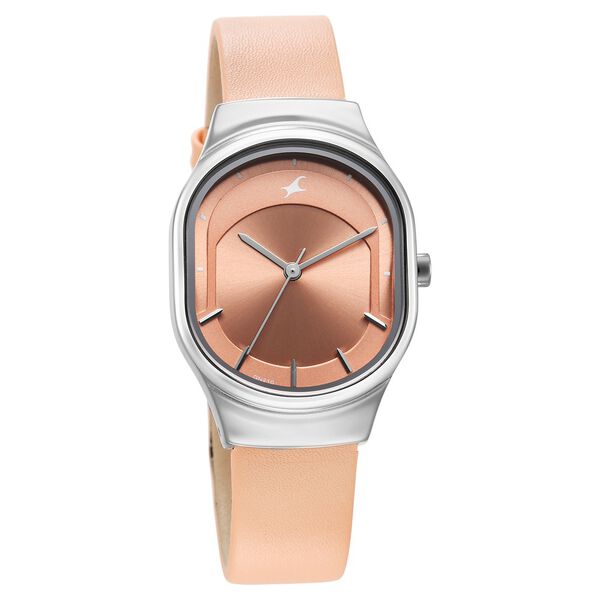 Fastrack Snob X Pink Dial Leather Strap Watch for Girls - image number 1