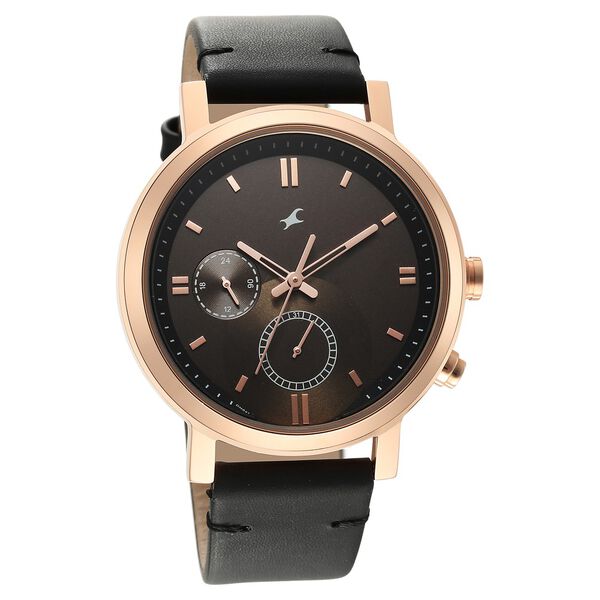 Fastrack Tick Tock Brown Dial Watch for Guys - image number 0